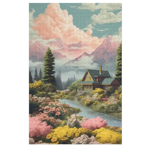 Sweet Landschaft-Puzzle Für Erwachsene, 1000-teilige Puzzles Für Teenager Und Kinder, Kreative Puzzles Für Die Familie, Herausfordernde Spiele, Spielzeug, Geschenke （78×53cm） von AAPZY