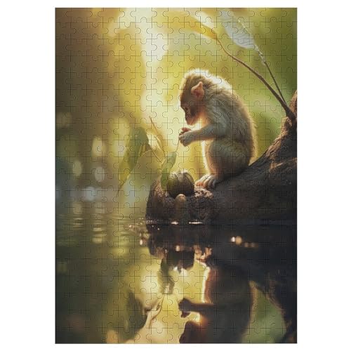 Tier AFFE Puzzle Für Erwachsene,300-teiliges Puzzle,Puzzle Für Erwachsene Und Kinder,Holzpuzzle,Lernspielzeug, 42×30cm von AAPZY