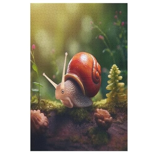 Tier Schnecke Puzzles 1000 Teile Erwachsener Kniffel Spaß Für Die Ganze Familie - 1000 Puzzleteilige Motive, Holzpuzzle Kinder Erwachsene, Impossible Puzzle Schwer 78×53cm von AAPZY