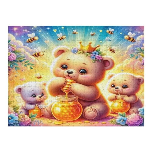 Tierbär Puzzle 500 Teile,Puzzles Für Erwachsene, Impossible Puzzle, Geschicklichkeitsspiel Für Die Ganze Familie, Puzzle Kinder,Holzpuzzle-Geschenk,Raumdekoration, （52×38cm） von AAPZY