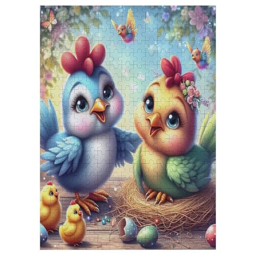 Tierpfau Holzpuzzle 300 Teile, Knobelspiele Für Erwachsene, Teenager, Puzzles Unmögliche - Kinder Puzzle Zimmer Deko 42×30cm von AAPZY