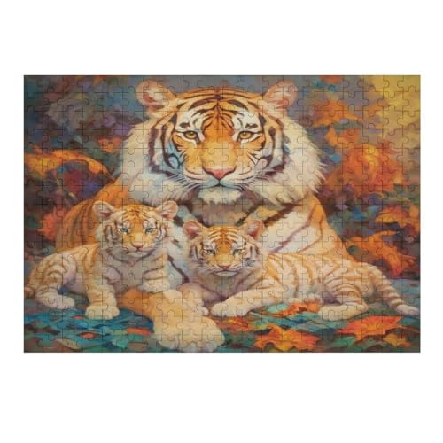 Tiger Puzzle Für Erwachsene,300-teiliges Puzzle,Puzzle Für Erwachsene Und Kinder,Holzpuzzle,Lernspielzeug, （40×28cm） von AAPZY