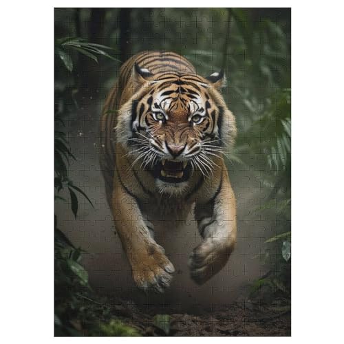 Tiger Puzzles 300 Teile Erwachsener Kniffel Spaß Für Die Ganze Familie - 300 Puzzleteilige Motive, Holzpuzzle Kinder Erwachsene, Impossible Puzzle Schwer 42×30cm von AAPZY