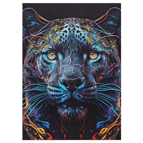 Tiger Puzzles 300 Teile Erwachsener Kniffel Spaß Für Die Ganze Familie - 300 Puzzleteilige Motive, Holzpuzzle Kinder Erwachsene, Impossible Puzzle Schwer 42×30cm von AAPZY