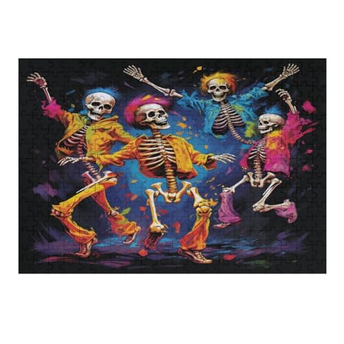 Totenkopf Holzpuzzle 300 Teile,Puzzles Für Erwachsene, Impossible Puzzle, Geschicklichkeitsspiel Für Die Ganze Familie,Home Dekoration Puzzle, Puzzle Kinder Legespiel （40×28cm） von AAPZY