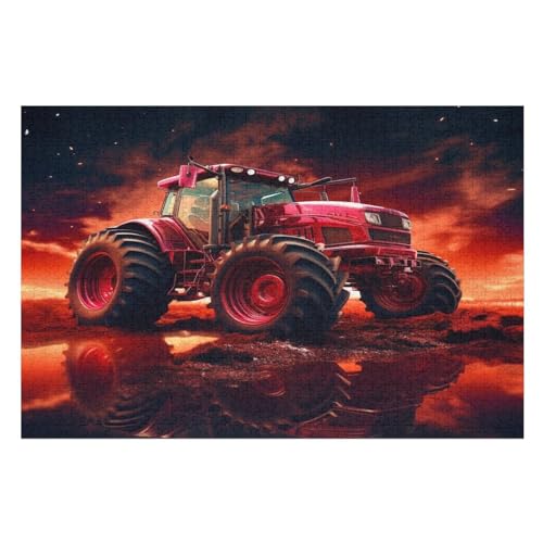 Traktor 1000 Teile Puzzle, Holzpuzzle, Puzzles Für Erwachsene Kinder, 1000 Teile Puzzle Für Jugendliche & Erwachsene Lernspiel Herausforderungsspielzeug （75×50cm） von AAPZY