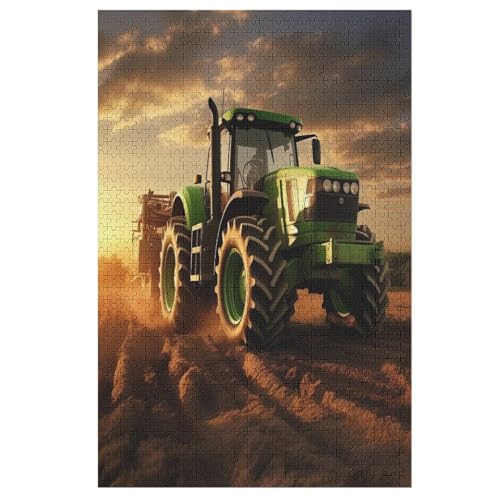 Traktor Holzpuzzle 1000 Teile,Puzzles Für Erwachsene, Impossible Puzzle, Geschicklichkeitsspiel Für Die Ganze Familie,Home Dekoration Puzzle, Puzzle Kinder Legespiel 78×53cm von AAPZY