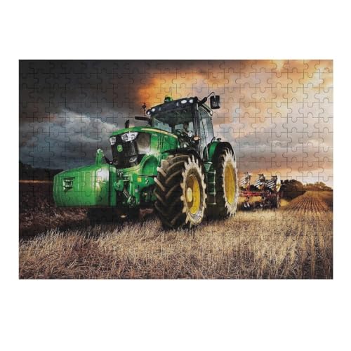 Traktor Holzpuzzle 300 Teile Klassische Puzzles Erwachsene Kinder Puzzle DIY Kit Holzspielzeug Einzigartiges Geschenk Moderne Wohnkultur （40×28cm） von AAPZY