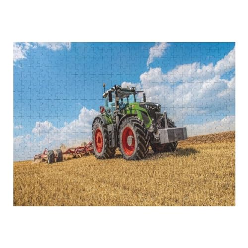 Traktor Holzpuzzle 500 Teile, Knobelspiele Für Erwachsene, Teenager, Puzzles Unmögliche - Kinder Puzzle Zimmer Deko （52×38cm） von AAPZY