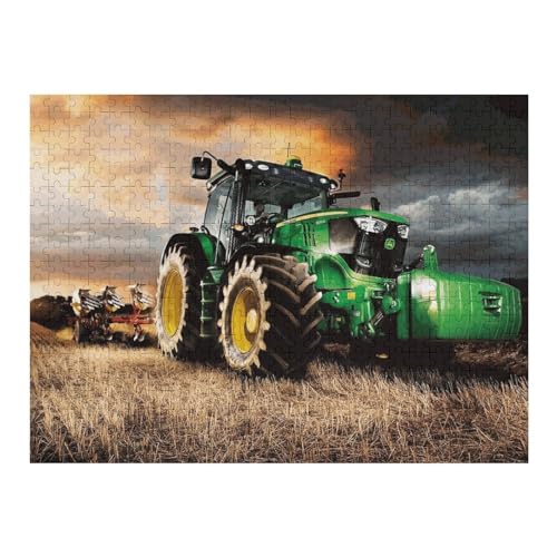 Traktor Holzpuzzle Erwachsene - 500 Teiliges Jigsaw Knobelspiel - Puzzle Für Erwachsene & Kinder - Outdoor & Reisespielzeug - Geduldspiel （52×38cm） von AAPZY