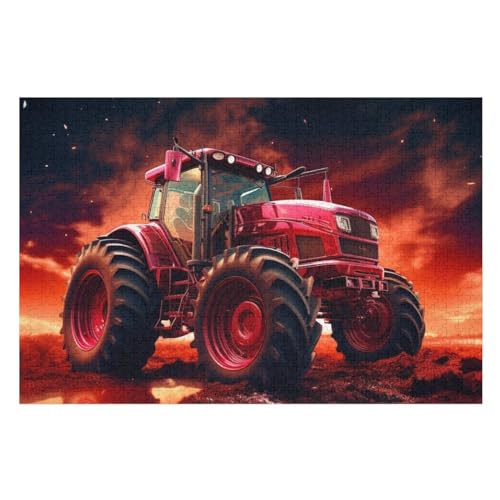 Traktor – Puzzle 1000 Teile, Holzpuzzle, Herausforderndes Geschicklichkeitsspiel Für Die Ganze Familie, Kinder Erwachsenenpuzzle Ab 12 Jahren （75×50cm） von AAPZY