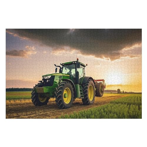 Traktor – Puzzle 1000 Teile, Holzpuzzle, Herausforderndes Geschicklichkeitsspiel Für Die Ganze Familie, Kinder Erwachsenenpuzzle Ab 12 Jahren （75×50cm） von AAPZY