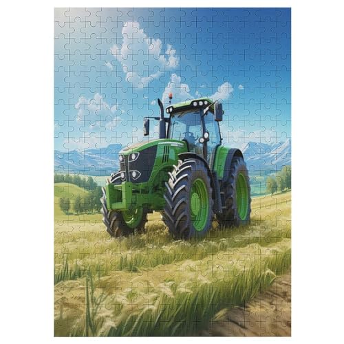 Traktor Puzzle 300 Teile,Puzzles Für Erwachsene, Impossible Puzzle, Geschicklichkeitsspiel Für Die Ganze Familie, Puzzle Kinder,Holzpuzzle-Geschenk,Raumdekoration, 42×30cm von AAPZY