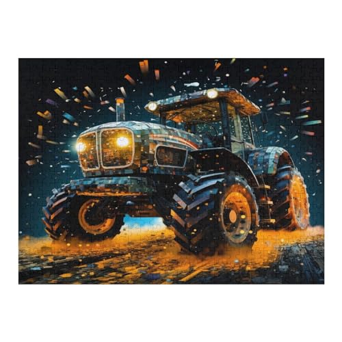 Traktor Puzzles 500 Teile Erwachsener Kniffel Spaß Für Die Ganze Familie - 500 Puzzleteilige Motive, Holzpuzzle Kinder Erwachsene, Impossible Puzzle Schwer （52×38cm） von AAPZY