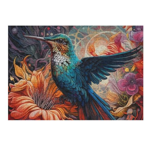 Vogel 300 Teile Puzzle Für Erwachsene, Herausforderung Puzzles - Familienpuzzle Verringerter Druck Schwieriges Puzzle Rahmen Holzpuzzle Für Erwachsene Kinder 12+ （40×28cm） von AAPZY