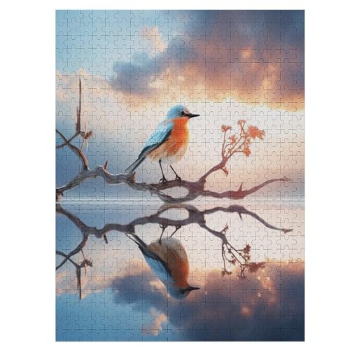 Vogel 500 Teile Puzzle Für Erwachsene, Herausforderung Puzzles - Familienpuzzle Verringerter Druck Schwieriges Puzzle Rahmen Holzpuzzle Für Erwachsene Kinder 12+ （55×41cm） von AAPZY