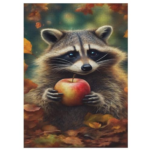 Waschbär Puzzles 300 Teile Erwachsener Kniffel Spaß Für Die Ganze Familie - 300 Puzzleteilige Motive, Holzpuzzle Kinder Erwachsene, Impossible Puzzle Schwer 42×30cm von AAPZY