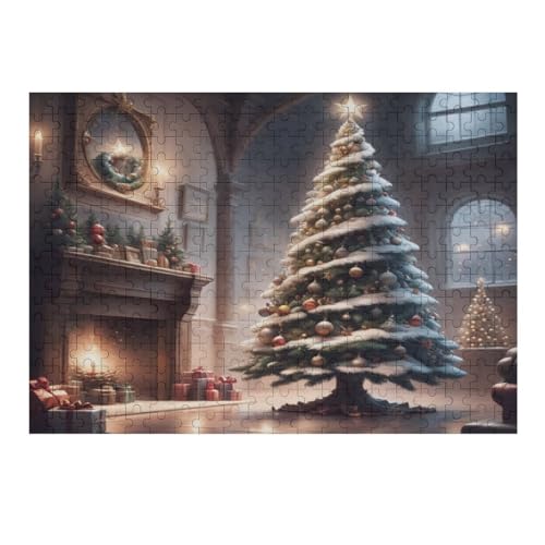 Weihnachtsbaum Puzzles 300 Teile Erwachsener Kniffel Spaß Für Die Ganze Familie - 300 Puzzleteilige Motive, Holzpuzzle Kinder Erwachsene, Impossible Puzzle Schwer （40×28cm） von AAPZY