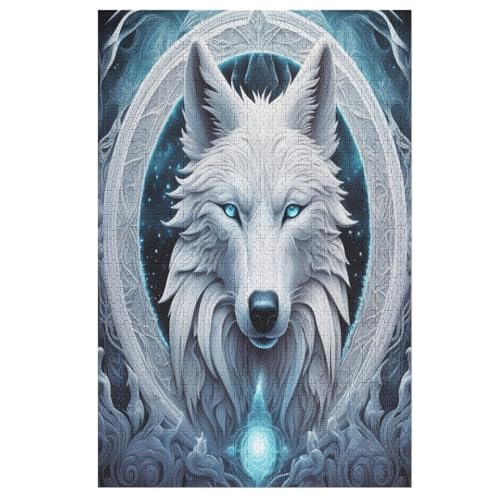 Wolf 1000 Teile Puzzle, Holzpuzzle, Puzzles Für Erwachsene Kinder, 1000 Teile Puzzle Für Jugendliche & Erwachsene Lernspiel Herausforderungsspielzeug 78×53cm von AAPZY