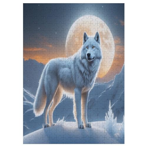 Wolf 300 Teile Puzzle, Holzpuzzle, Puzzles Für Erwachsene Kinder, 300 Teile Puzzle Für Jugendliche & Erwachsene Lernspiel Herausforderungsspielzeug 42×30cm von AAPZY