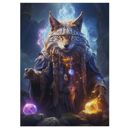 Wolf Holzpuzzle 300 Teile,Puzzles Für Erwachsene, Impossible Puzzle, Geschicklichkeitsspiel Für Die Ganze Familie,Home Dekoration Puzzle, Puzzle Kinder Legespiel 42×30cm von AAPZY