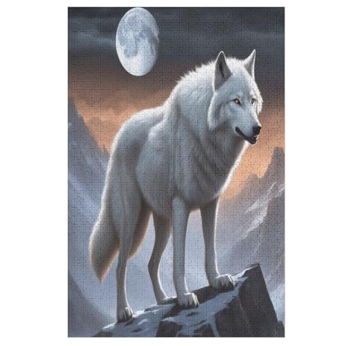 Wolf – Puzzle 1000 Teile, Holzpuzzle, Herausforderndes Geschicklichkeitsspiel Für Die Ganze Familie, Kinder Erwachsenenpuzzle Ab 12 Jahren 78×53cm von AAPZY