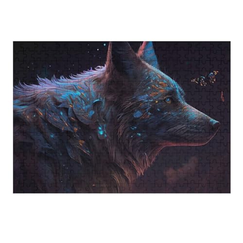 Wolf – Puzzle 300 Teile, Holzpuzzle, Herausforderndes Geschicklichkeitsspiel Für Die Ganze Familie, Kinder Erwachsenenpuzzle Ab 12 Jahren （40×28cm） von AAPZY