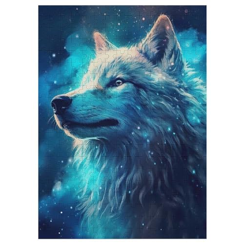 Wolf Puzzles 300 Teile Erwachsener Kniffel Spaß Für Die Ganze Familie - 300 Puzzleteilige Motive, Holzpuzzle Kinder Erwachsene, Impossible Puzzle Schwer 42×30cm von AAPZY