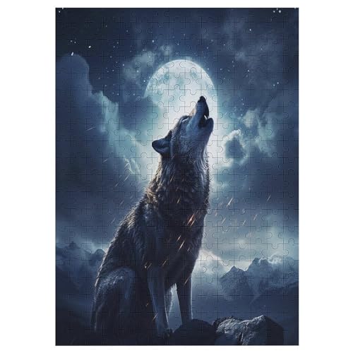 Wolf Puzzles 300 Teile Erwachsener Kniffel Spaß Für Die Ganze Familie - 300 Puzzleteilige Motive, Holzpuzzle Kinder Erwachsene, Impossible Puzzle Schwer 42×30cm von AAPZY