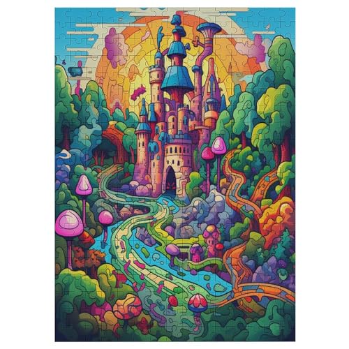 Wunderland Holzpuzzle 300 Teile, Knobelspiele Für Erwachsene, Teenager, Puzzles Unmögliche - Kinder Puzzle Zimmer Deko 42×30cm von AAPZY