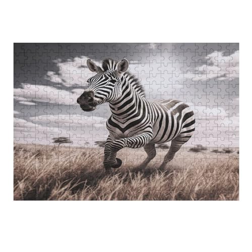 Zebra Puzzles 300 Teile Erwachsener Kniffel Spaß Für Die Ganze Familie - 300 Puzzleteilige Motive, Holzpuzzle Kinder Erwachsene, Impossible Puzzle Schwer （40×28cm） von AAPZY