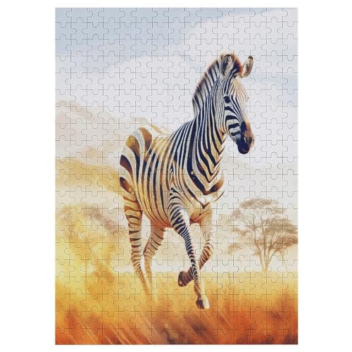 Zebra Puzzles 300 Teile Erwachsener Kniffel Spaß Für Die Ganze Familie - 300 Puzzleteilige Motive, Holzpuzzle Kinder Erwachsene, Impossible Puzzle Schwer 42×30cm von AAPZY