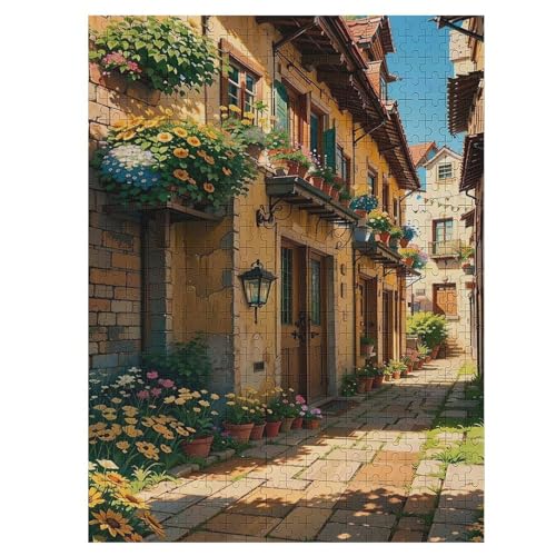 japanischer Stil Holzpuzzle Erwachsene - 500 Teiliges Jigsaw Knobelspiel - Puzzle Für Erwachsene & Kinder - Outdoor & Reisespielzeug - Geduldspiel （55×41cm） von AAPZY