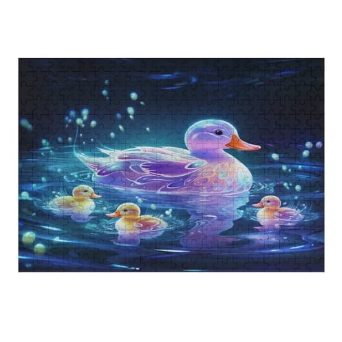 süße Ente Puzzles 300 Teile Erwachsener Kniffel Spaß Für Die Ganze Familie - 300 Puzzleteilige Motive, Holzpuzzle Kinder Erwachsene, Impossible Puzzle Schwer （40×28cm） von AAPZY