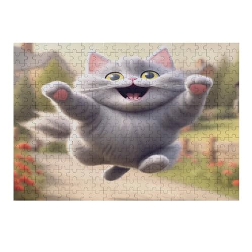 süße Katze Holzpuzzle 300 Teile,Puzzles Für Erwachsene, Impossible Puzzle, Geschicklichkeitsspiel Für Die Ganze Familie,Home Dekoration Puzzle, Puzzle Kinder Legespiel （40×28cm） von AAPZY