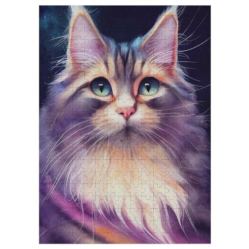 süße Katze Puzzles 300 Teile Erwachsener Kniffel Spaß Für Die Ganze Familie - 300 Puzzleteilige Motive, Holzpuzzle Kinder Erwachsene, Impossible Puzzle Schwer 42×30cm von AAPZY