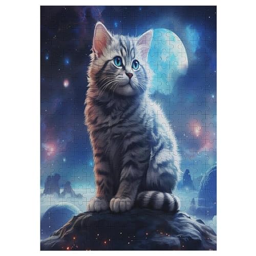 süße Katze Puzzles 300 Teile Erwachsener Kniffel Spaß Für Die Ganze Familie - 300 Puzzleteilige Motive, Holzpuzzle Kinder Erwachsene, Impossible Puzzle Schwer 42×30cm von AAPZY