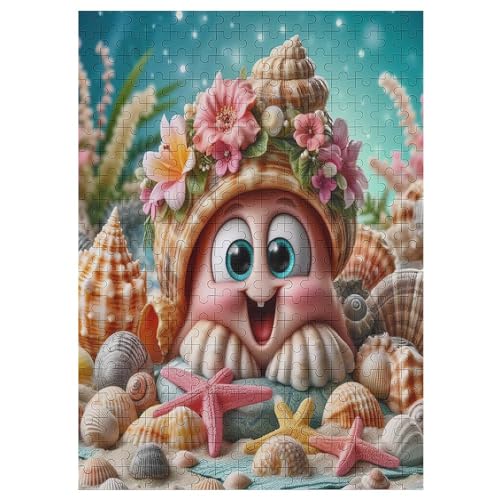 süße Muscheln -Puzzle, 300 Teile,Holzpuzzle Für Erwachsene Kinder, Lustiges Spielzeug, Denkspiel, Spielzeug, Bildungsspiel, Herausforderung, Pädagogisch, 42×30cm von AAPZY