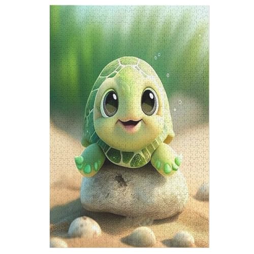 süße Schildkröte Puzzles 1000 Teile Erwachsener Kniffel Spaß Für Die Ganze Familie - 1000 Puzzleteilige Motive, Holzpuzzle Kinder Erwachsene, Impossible Puzzle Schwer 78×53cm von AAPZY