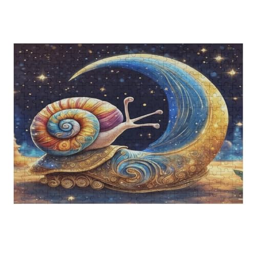 süße Schnecke Puzzle 300 Teile,Puzzles Für Erwachsene, Impossible Puzzle, Geschicklichkeitsspiel Für Die Ganze Familie, Puzzle Kinder,Holzpuzzle-Geschenk,Raumdekoration, （40×28cm） von AAPZY