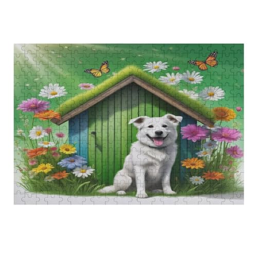 süßer Hund Puzzles 300 Teile Erwachsener Kniffel Spaß Für Die Ganze Familie - 300 Puzzleteilige Motive, Holzpuzzle Kinder Erwachsene, Impossible Puzzle Schwer （40×28cm） von AAPZY