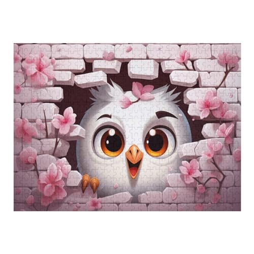 süßer Vogel 500 Teile Puzzles, Wood Craft, Hochwertiges Modernes Puzzle, DIY, Für Erwachsene Und Kinder Ab 12 Jahren Holz, Puzzle （52×38cm） von AAPZY