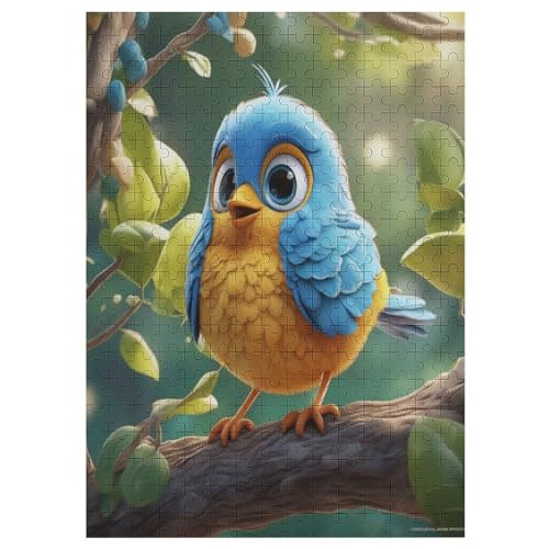 süßer Vogel Holzpuzzle Erwachsene - 300 Teiliges Jigsaw Knobelspiel - Puzzle Für Erwachsene & Kinder - Outdoor & Reisespielzeug - Geduldspiel 42×30cm von AAPZY