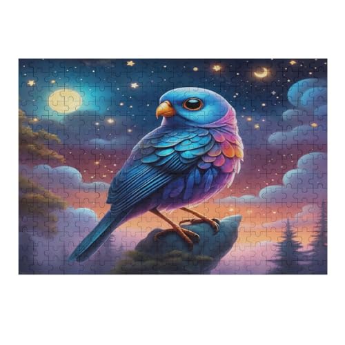 süßer Vogel Puzzle 300 Teile,Puzzles Für Erwachsene, Impossible Puzzle, Geschicklichkeitsspiel Für Die Ganze Familie, Puzzle Kinder,Holzpuzzle-Geschenk,Raumdekoration, （40×28cm） von AAPZY