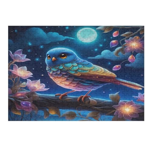 süßer Vogel Puzzle 300 Teile,Puzzles Für Erwachsene, Impossible Puzzle, Geschicklichkeitsspiel Für Die Ganze Familie, Puzzle Kinder,Holzpuzzle-Geschenk,Raumdekoration, （40×28cm） von AAPZY