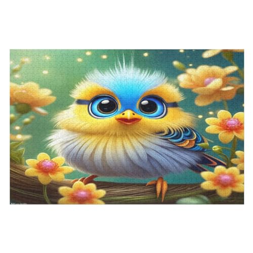 süßer Vogel Puzzles 1000 Teile Erwachsener Kniffel Spaß Für Die Ganze Familie - 1000 Puzzleteilige Motive, Holzpuzzle Kinder Erwachsene, Impossible Puzzle Schwer （75×50cm） von AAPZY