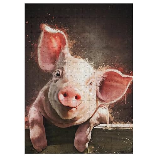 Schwein Puzzle Für Erwachsene 300 Teile Premium Recyceltes Brett Zum Lernen, Lernspielzeug, Familienspiele Kinder Holzpuzzle 42×30cm Schwein Puzzle Für Erwachsene 300 Teile Premium Recyceltes Brett Zum Lernen, Lernspielzeug, Familienspiele Kinder Holzpuzzle 42×30cm von AASWDDS