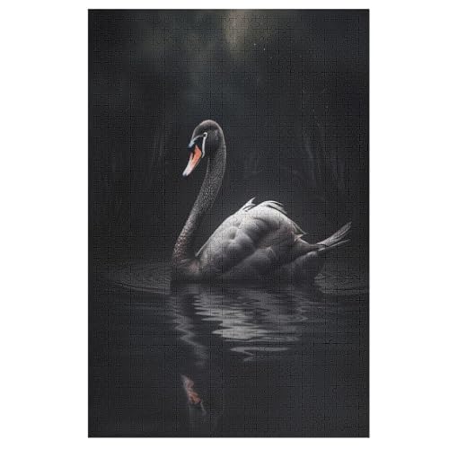 Tier Schwan Puzzle 1000 Teile, Holzpuzzle Für Erwachsene Kinder, Impossible Puzzles, Geschicklichkeitsspiel Für Die Ganze Familie 78×53cm Tier Schwan Puzzle 1000 Teile, Holzpuzzle Für Erwachsene Kinder, Impossible Puzzles, Geschicklichkeitsspiel Für Die Ganze Familie 78×53cm von AASWDDS