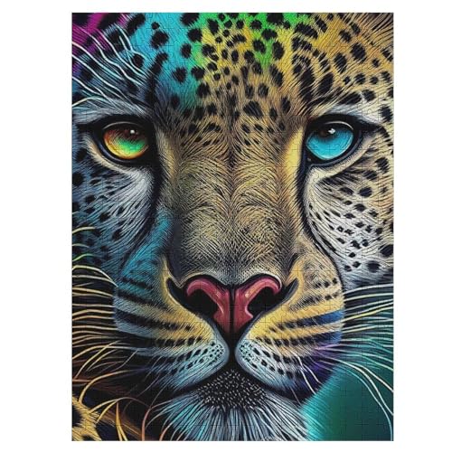 Leopard Holzpuzzle - 500 Teiliges Jigsaw Knobelspiel - Puzzle Für Erwachsene & Kinder - Outdoor & Reisespielzeug 55×41cm Leopard Holzpuzzle - 500 Teiliges Jigsaw Knobelspiel - Puzzle Für Erwachsene & Kinder - Outdoor & Reisespielzeug 55×41cm von AASWDFR