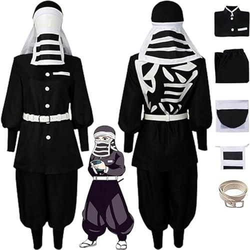 AAmron Komplettes Set Anime Character Gotou Cosplay-Kostüm für Dämonentöter, Kimono-Umhang und Perücken-Set für Halloween-Party,A-L von AAmron